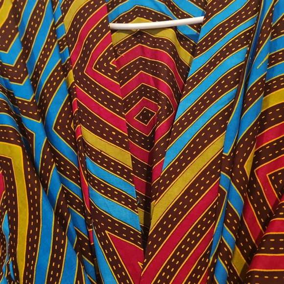 Ankara Print Unisex Lounge Robe - Picture 4 of 4